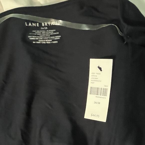 Lane Bryant NWT Navy Size 26/28 Open Front Cardigan Duster Sheer Trim - Picture 7 of 7